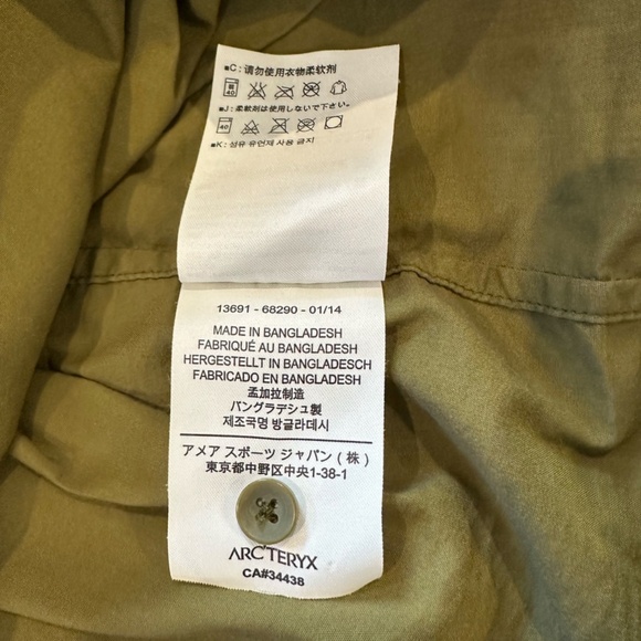 Arc'teryx A2B short sleeve button up shirt size L - Picture 7 of 9